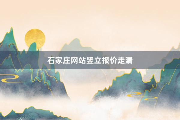 石家庄网站竖立报价走漏
